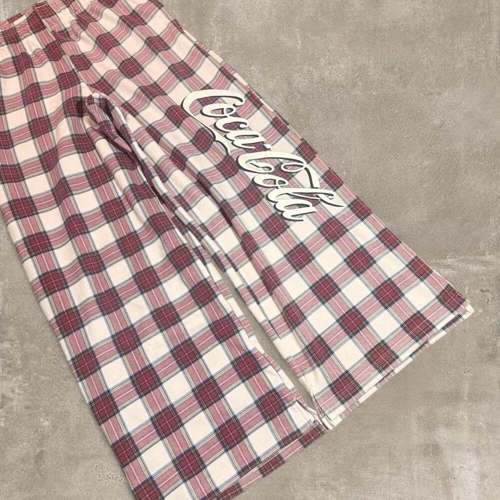 Coca-Cola Plaid Fleece Lounge Pajama Pants Medium